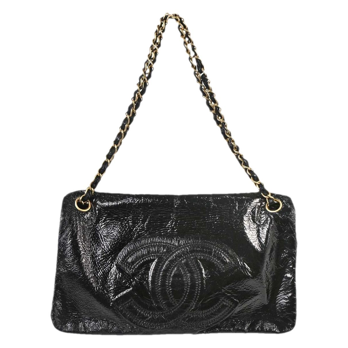 Chain Around patent leather handbag