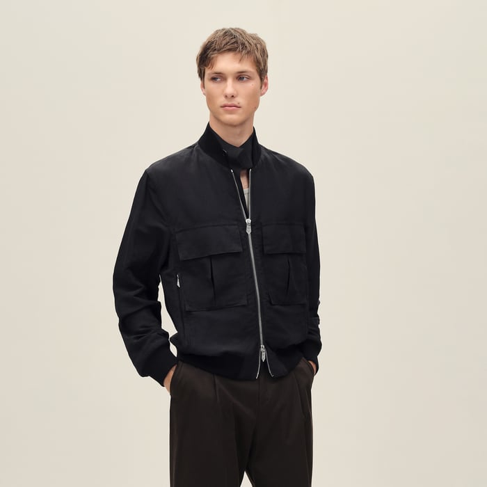 Noir Rib-trim Jacket