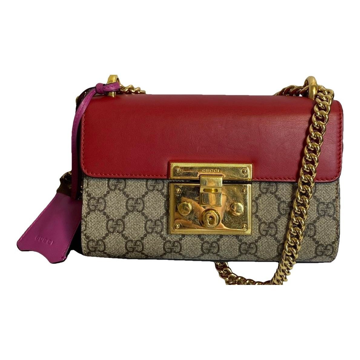 Padlock leather handbag