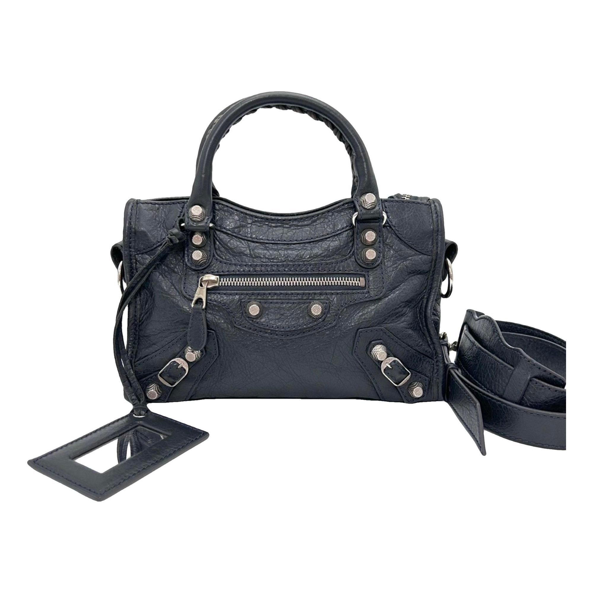 Classic Metalic leather handbag