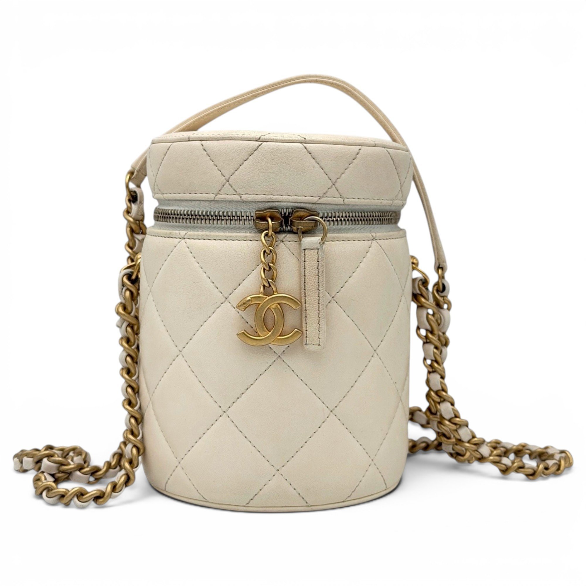Vanity pony-style calfskin handbag