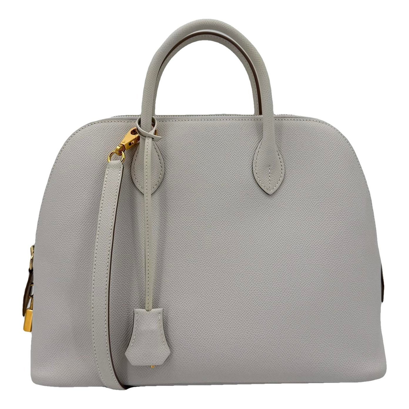 Hermes Bolide Handbag White Epsom Leather 1923