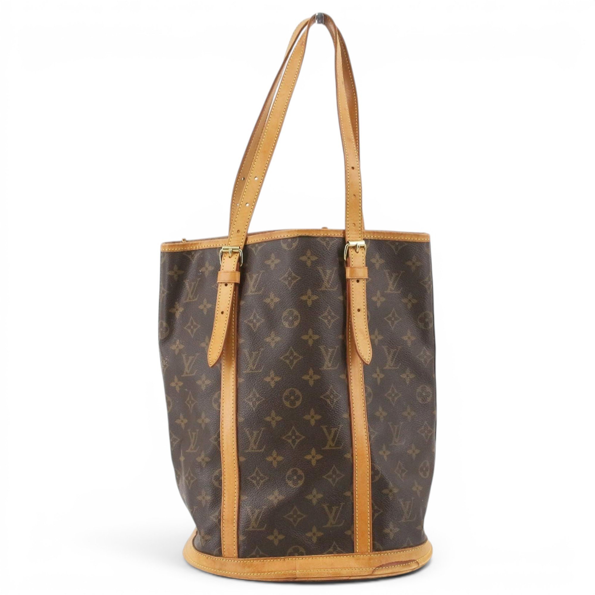 Bucket leather handbag