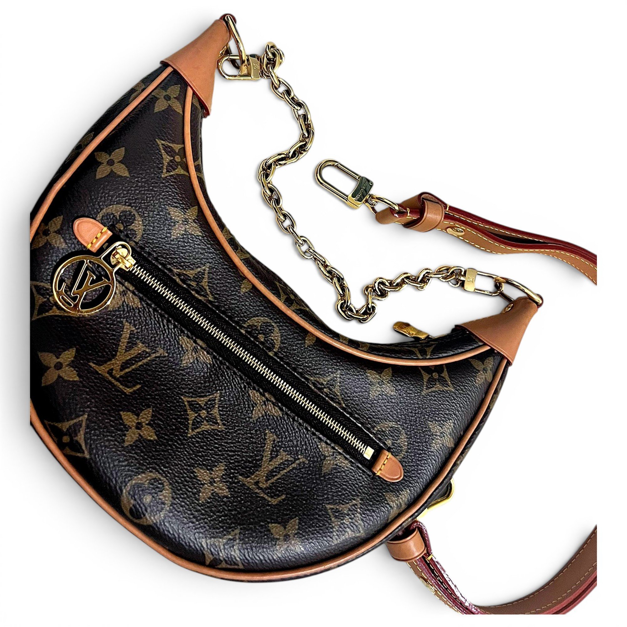 Loop leather crossbody bag