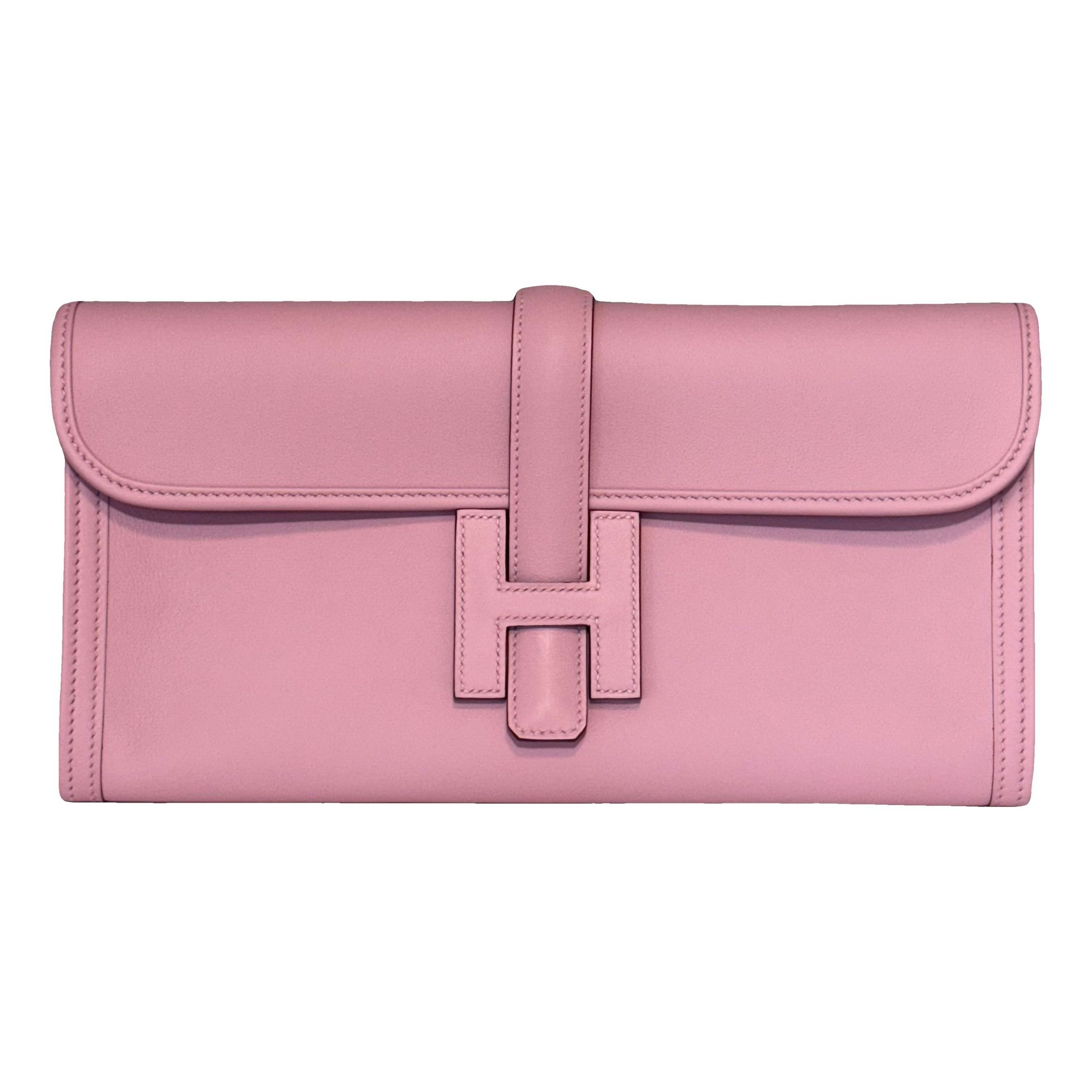 Jige leather clutch bag