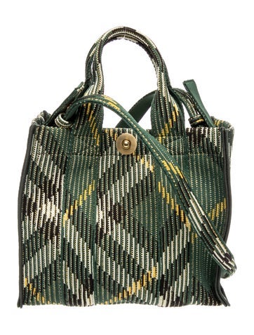Small Scale Check Top Handle Bag Mini