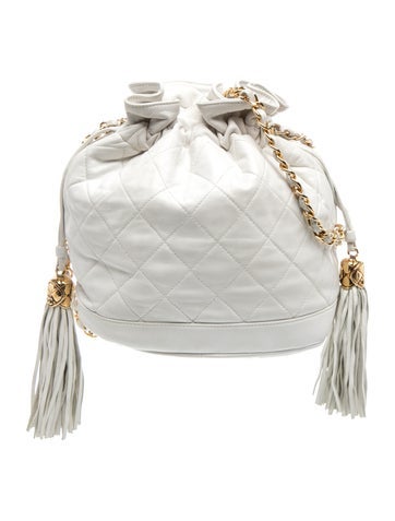 Quilted Tassel Bucket Bag