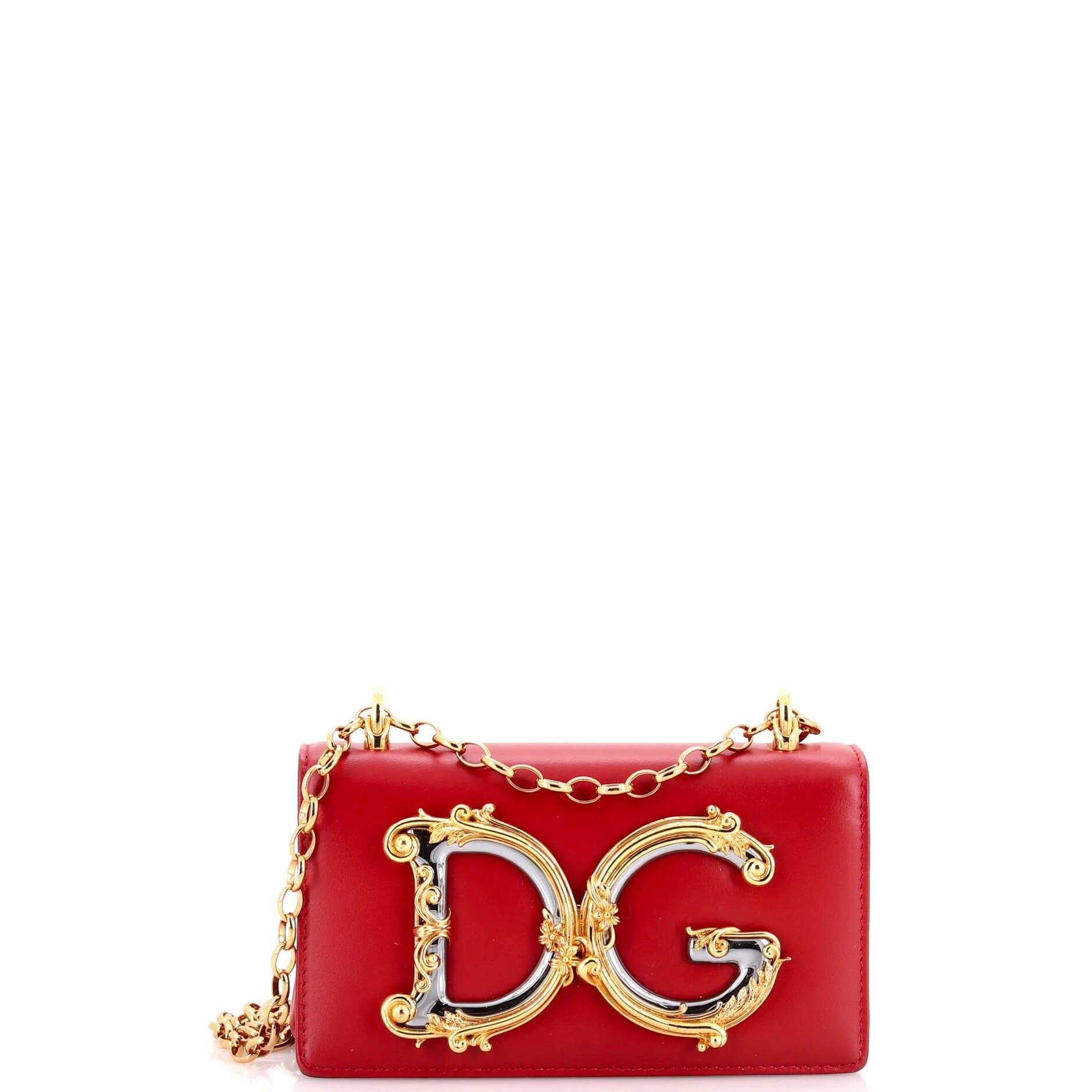 DG Girls leather crossbody bag