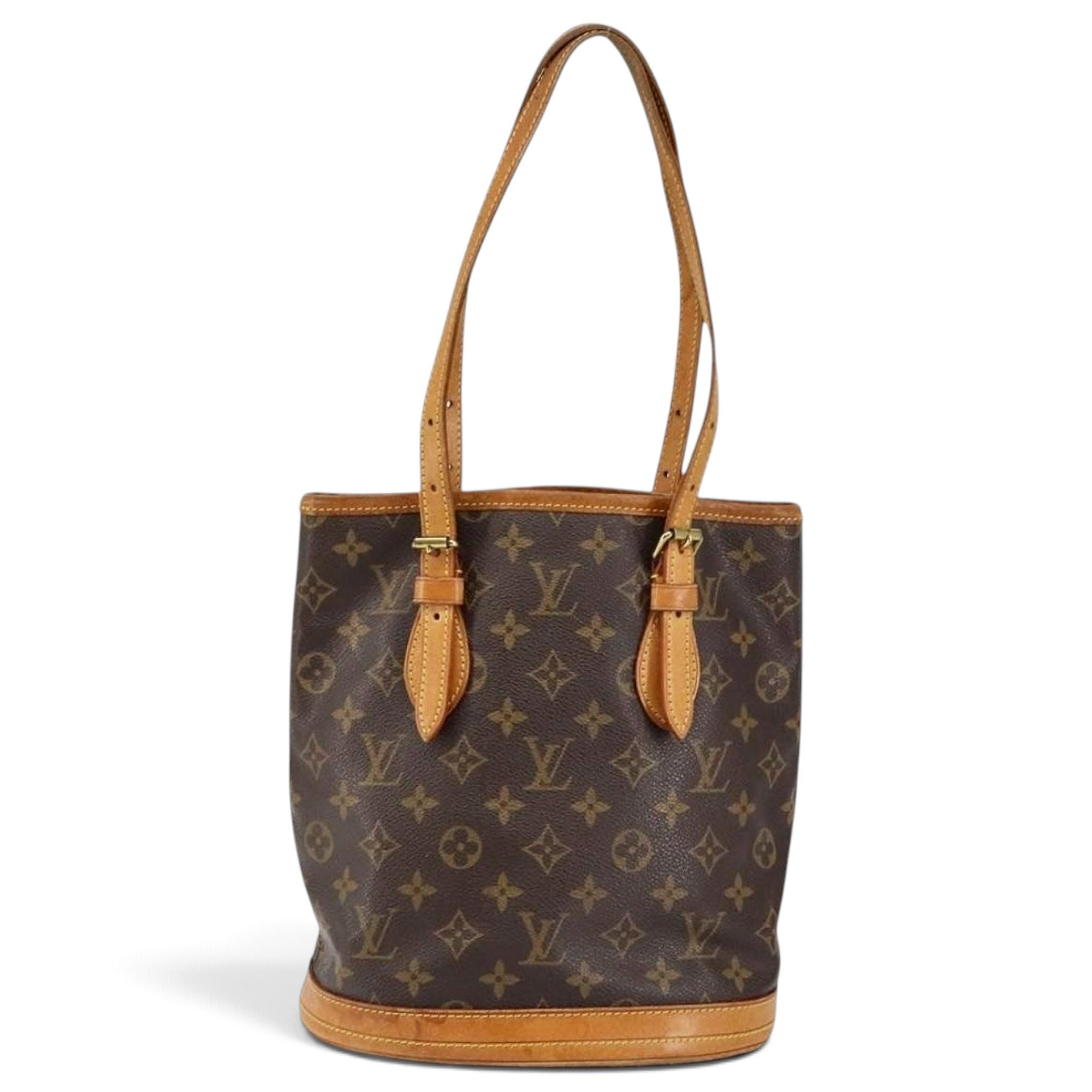 Bucket leather handbag