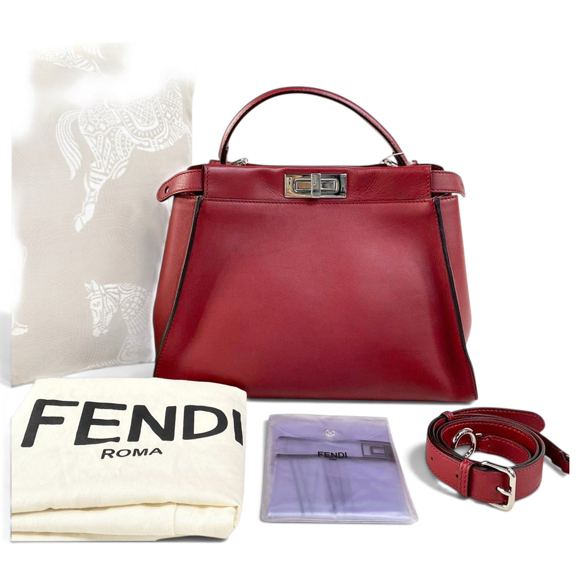 Peekaboo leather handbag