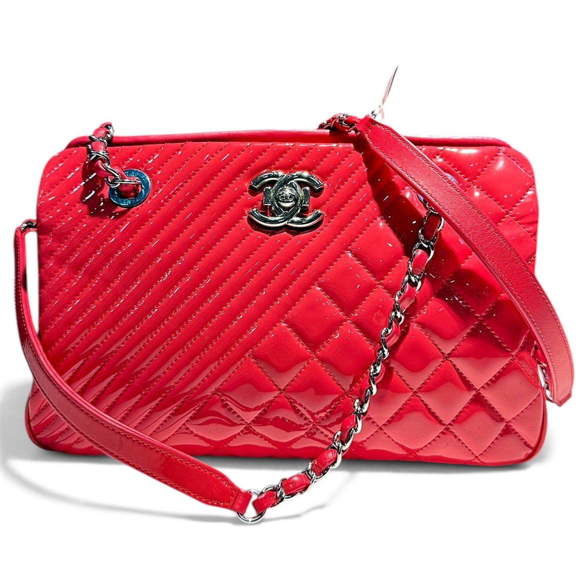 Patent leather handbag