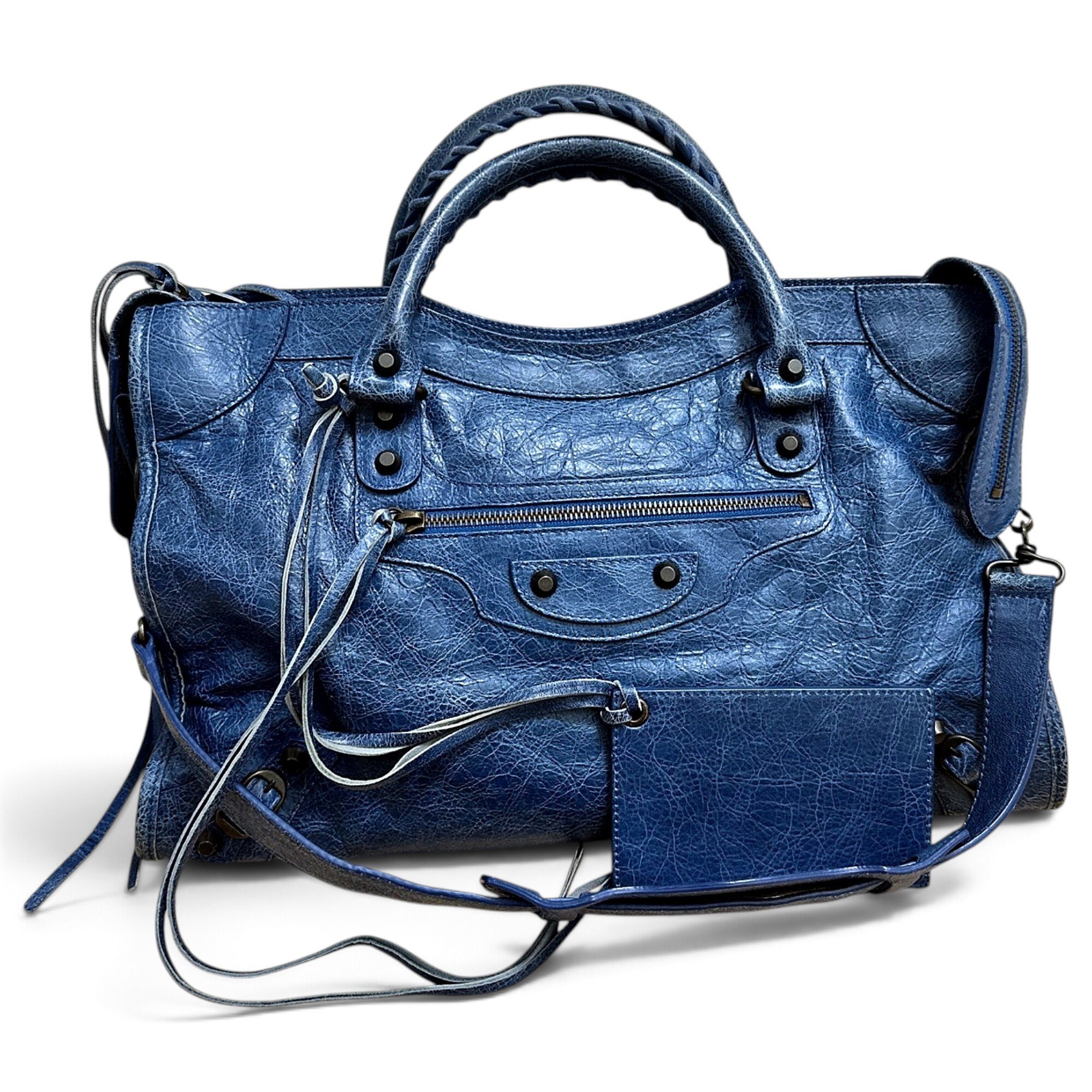 City leather handbag