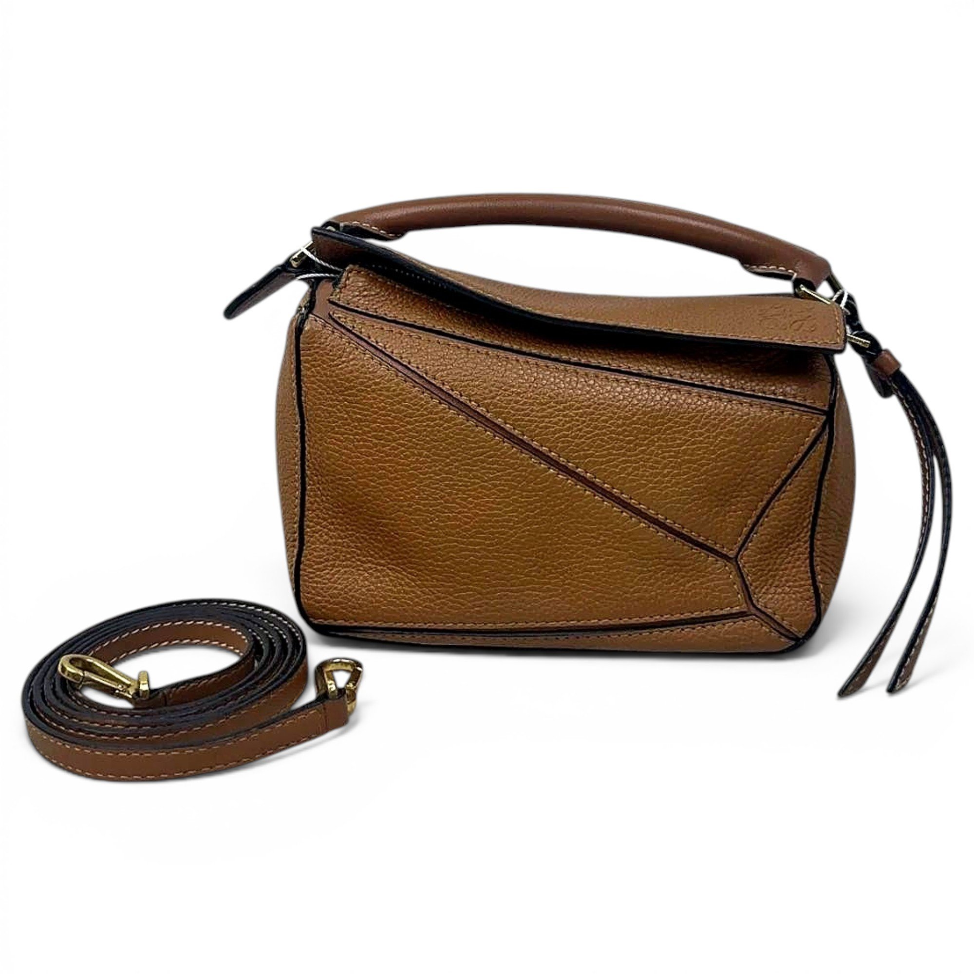 Puzzle leather mini bag