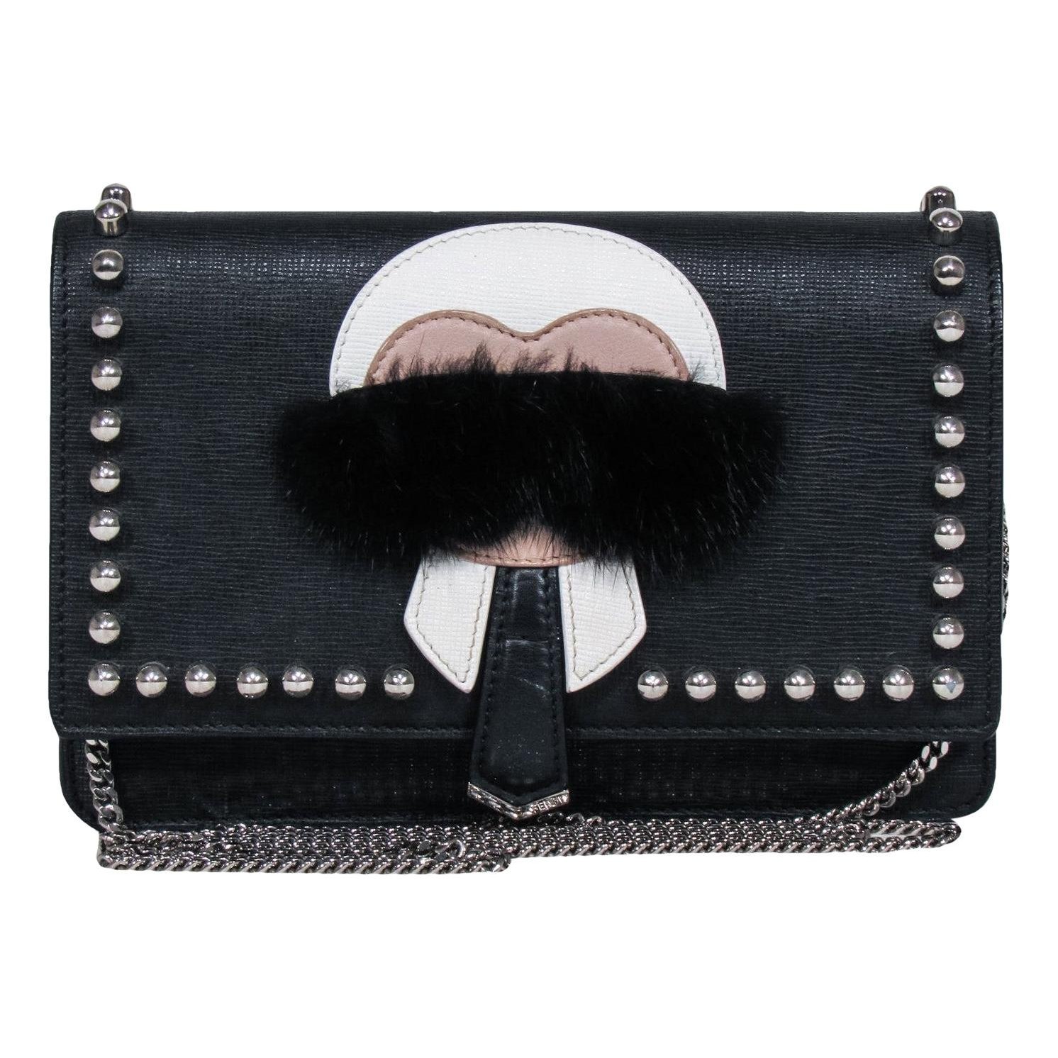 Leather clutch bag