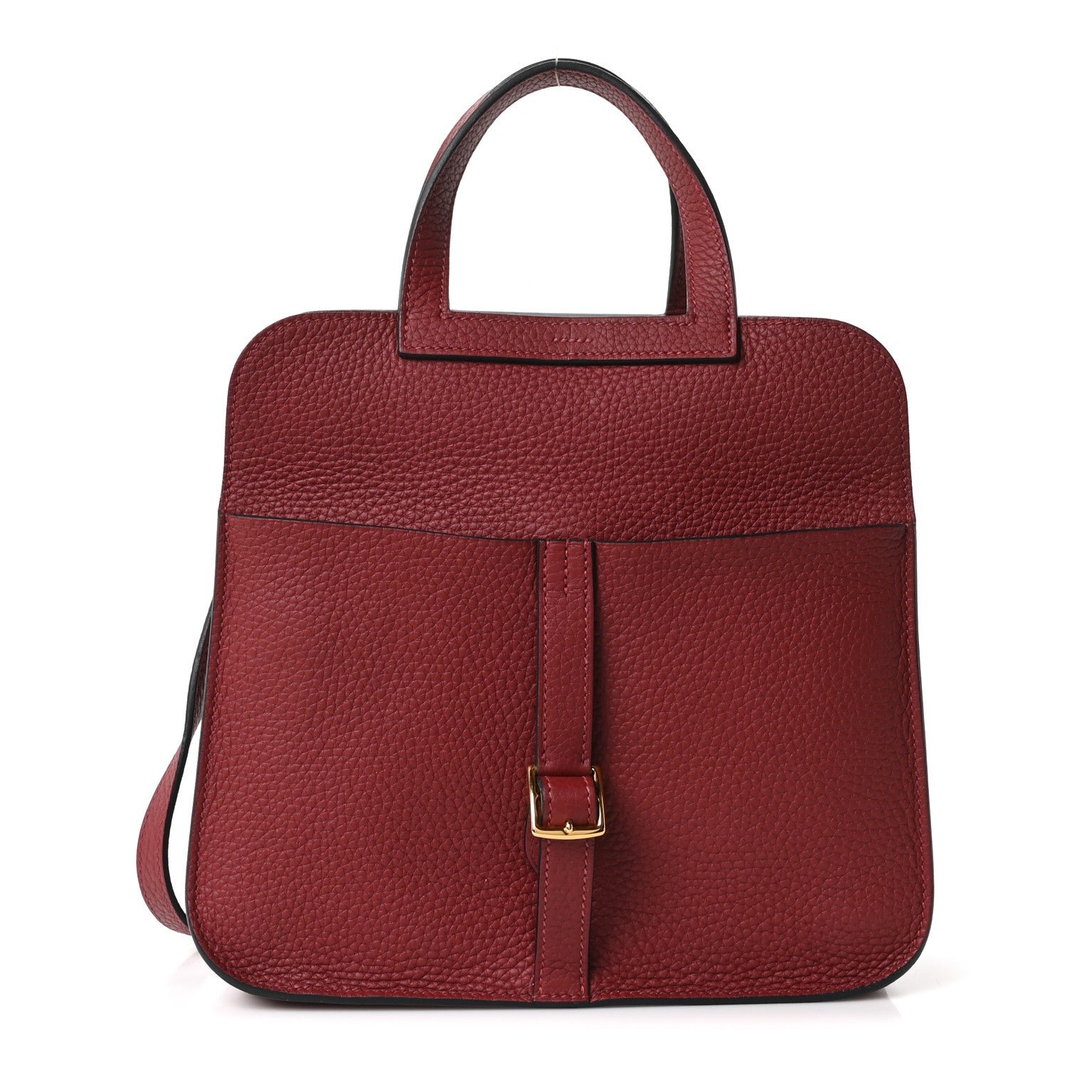 Hermes Taurillon Clemence Halzan 25 Rouge H