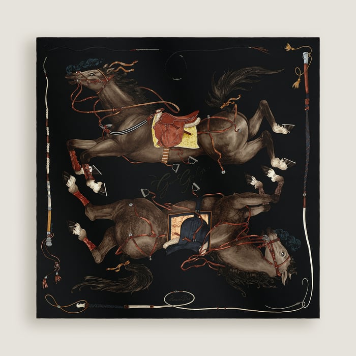 Grand Galop Exceptional Embroidered Scarf 90