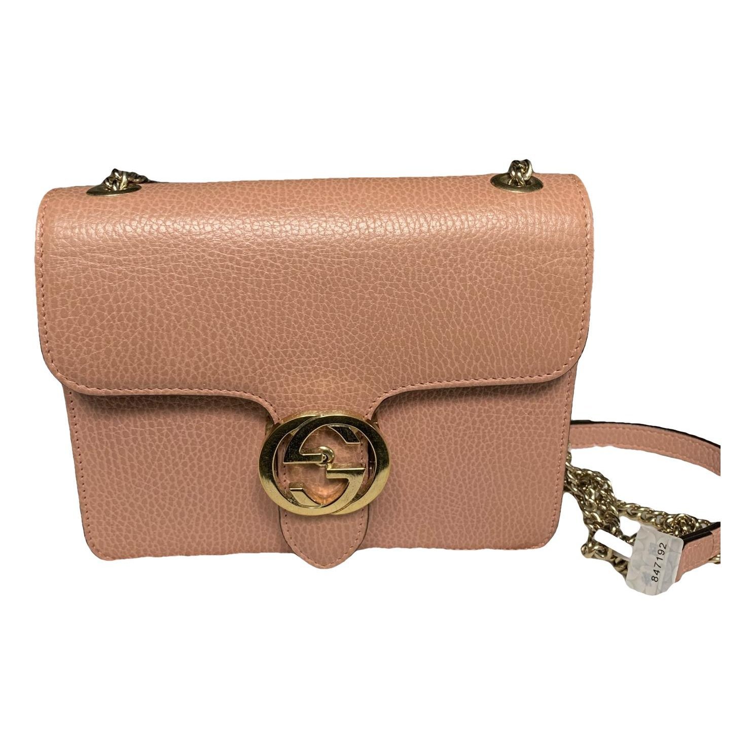 Interlocking leather handbag
