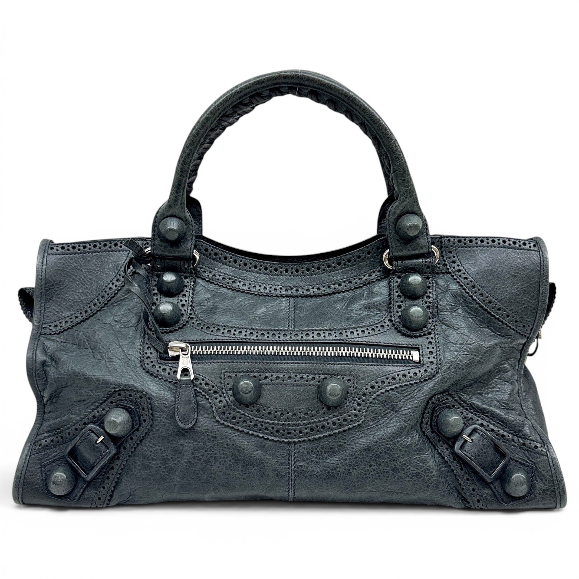 City leather handbag