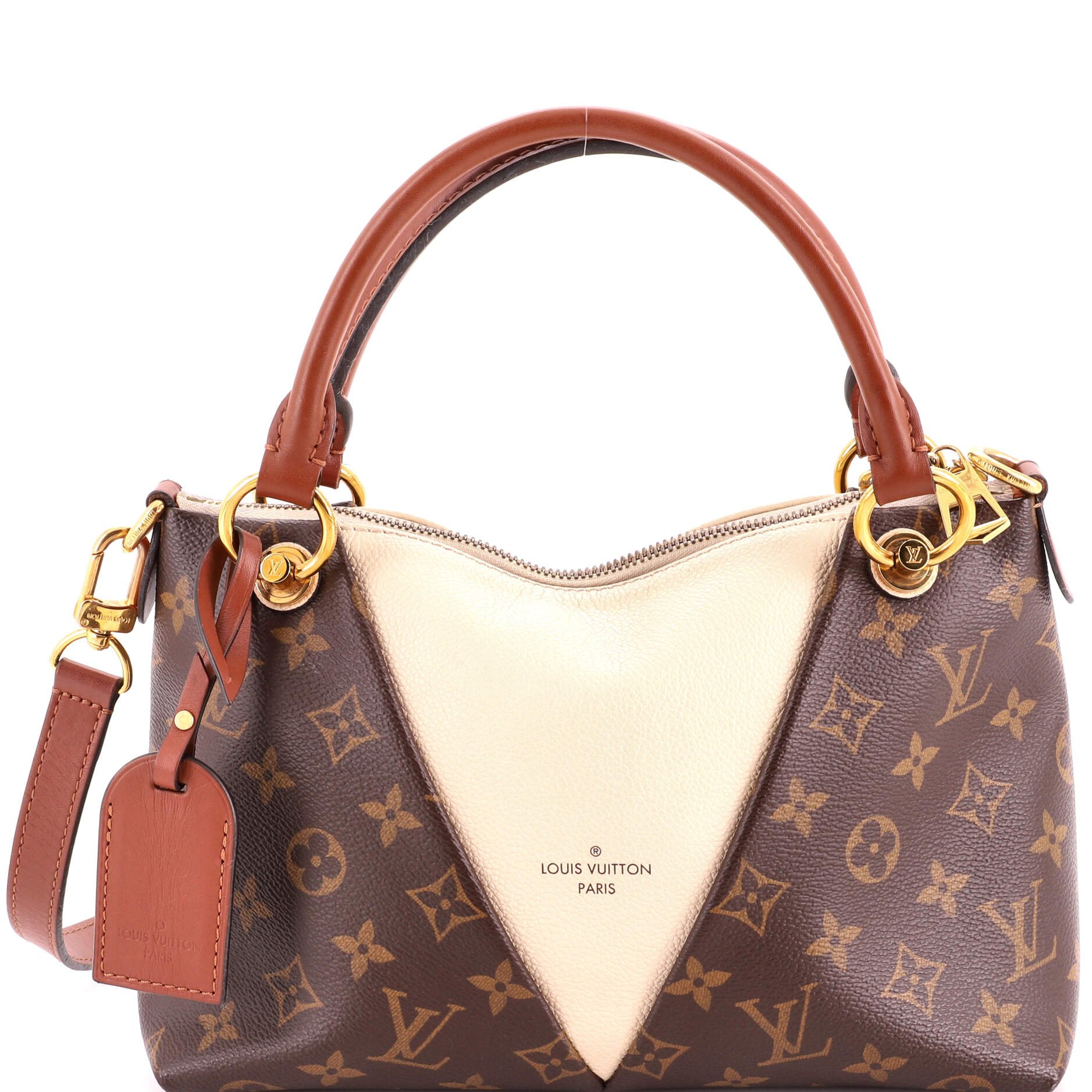 V Tote Monogram Canvas and Leather BB