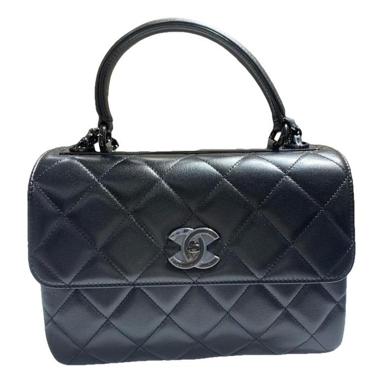 Trendy CC leather handbag