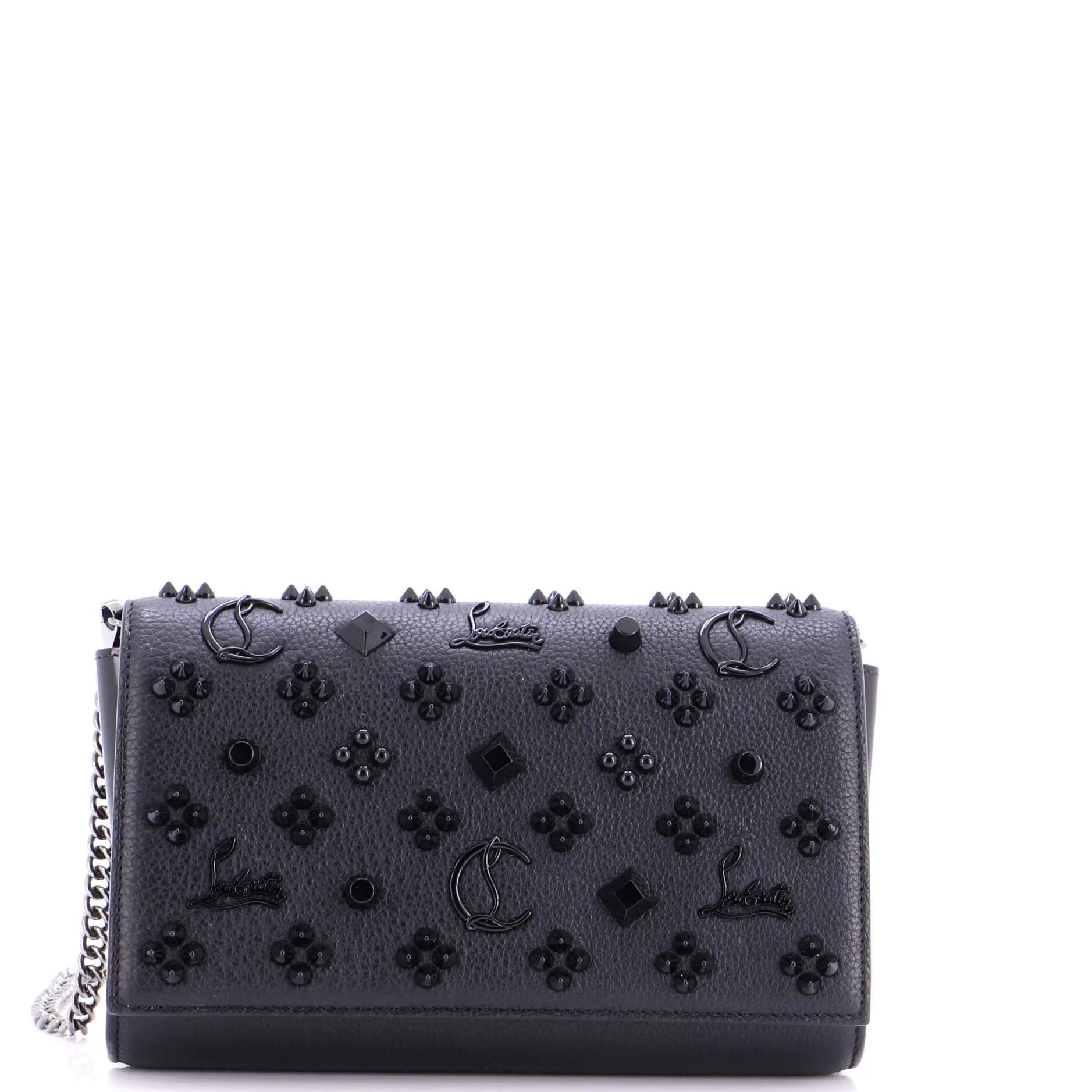 Leather clutch bag