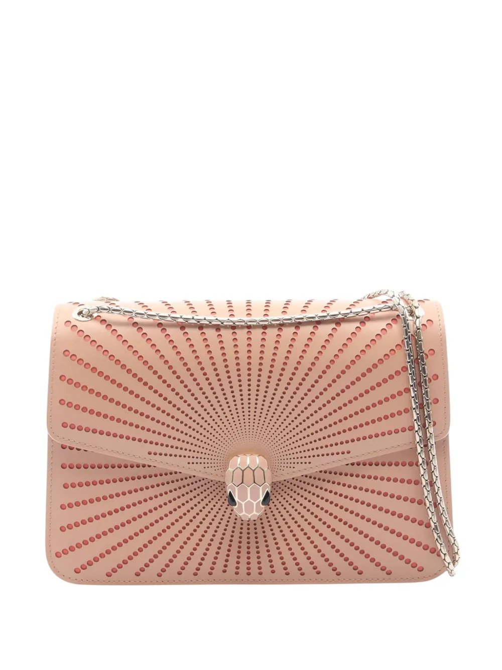 Bvlgari 2010-2026 Medium Laser Cut Calfskin Serpenti Forever Diamond Blast Sunshine crossbody bag