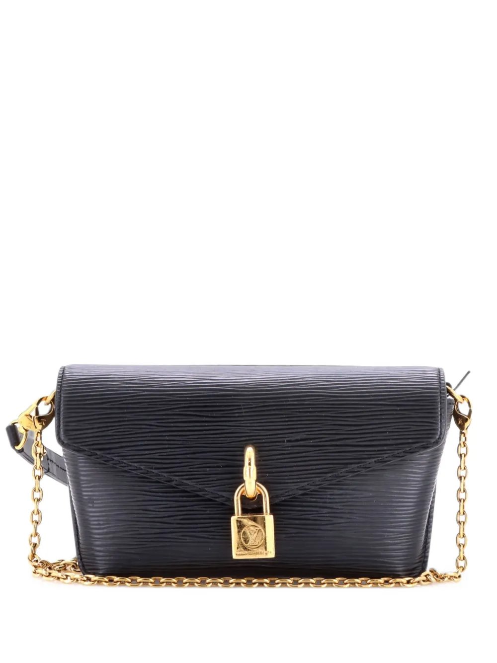 Padlock on Strap Handbag Epi Leather crossbody bag