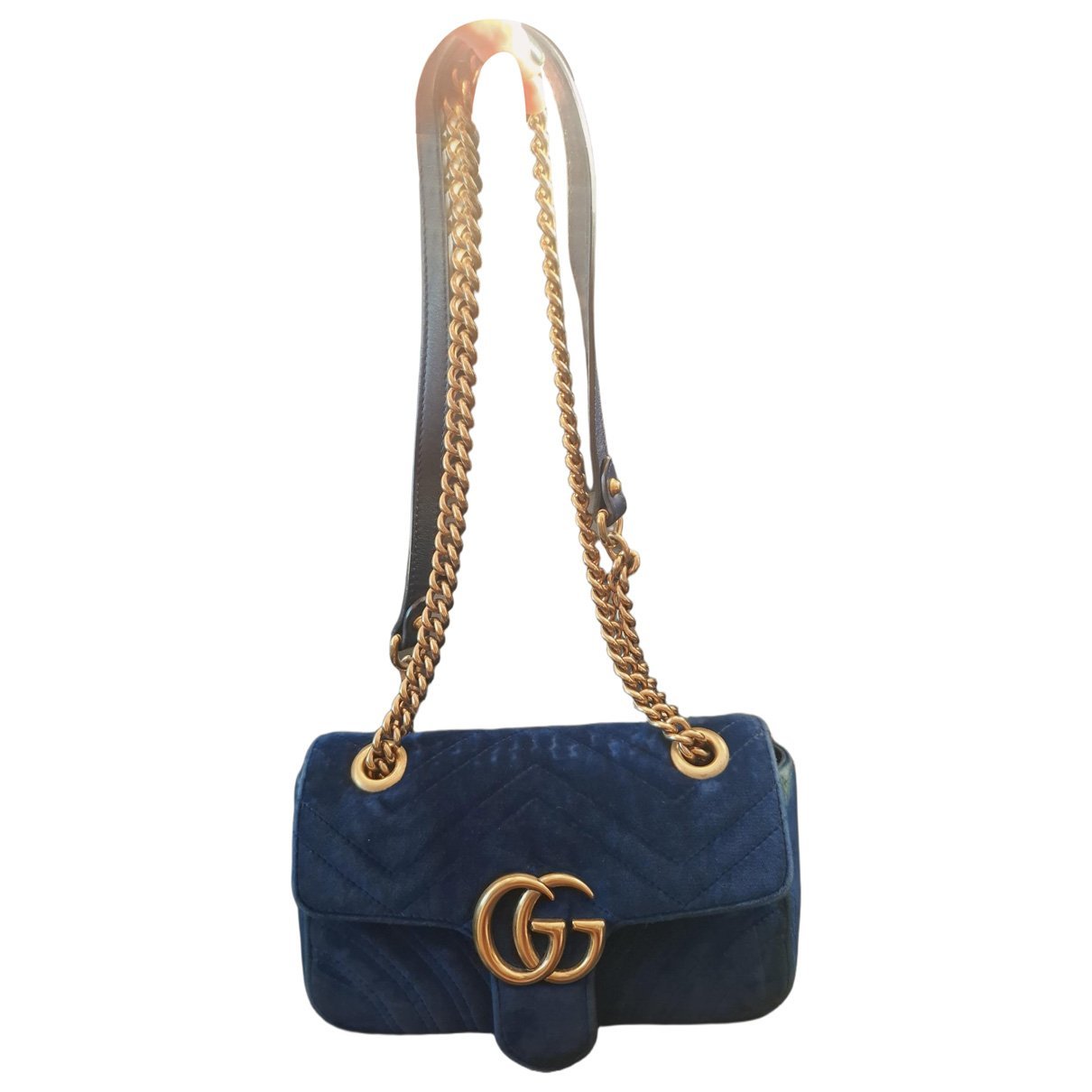 GG Marmont Flap velvet crossbody bag