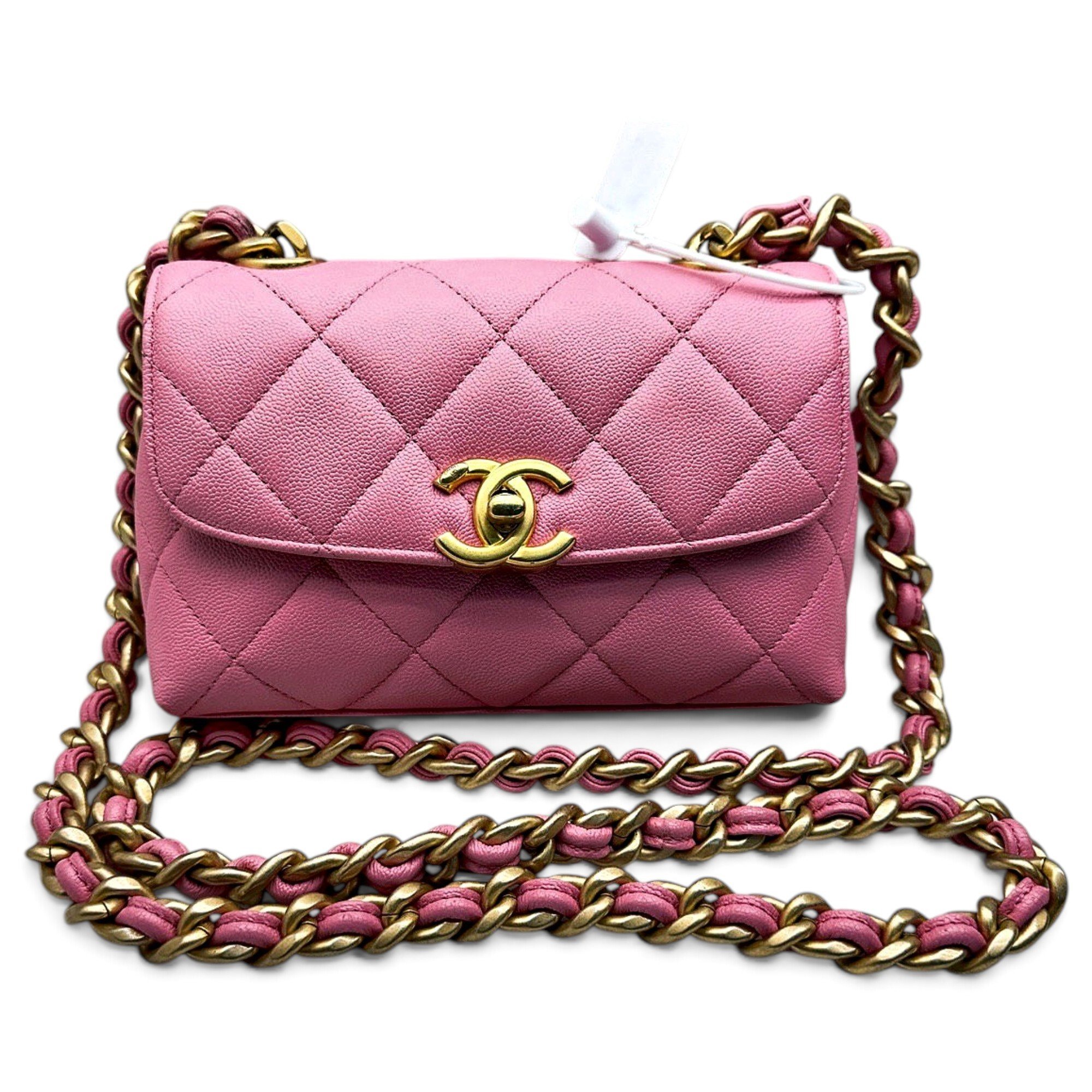 Trendy CC leather handbag