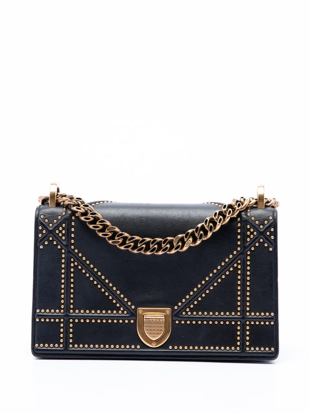 2015 Medium Studded Lambskin Diorama Flap crossbody bag