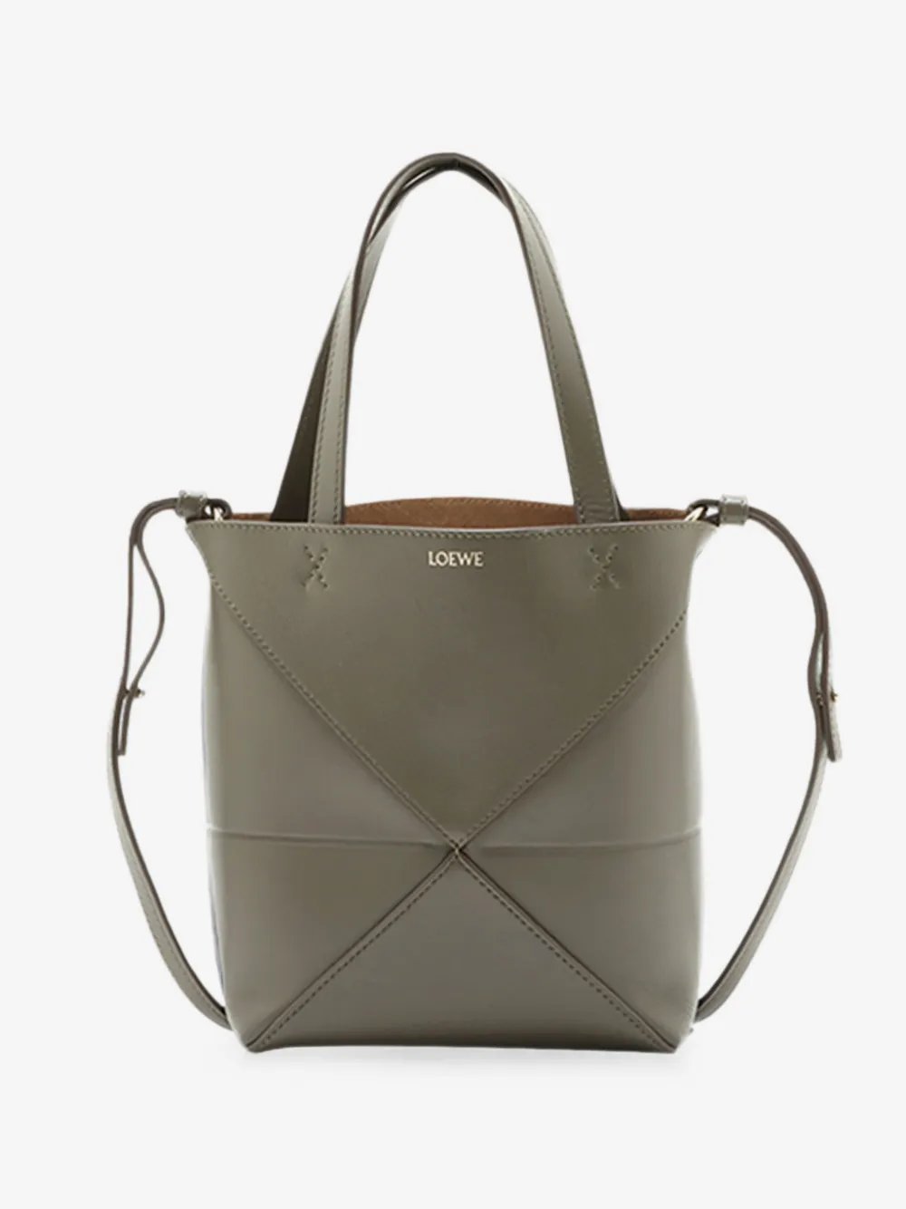 2020-2026 Mini Calfskin Puzzle Fold Tote satchel