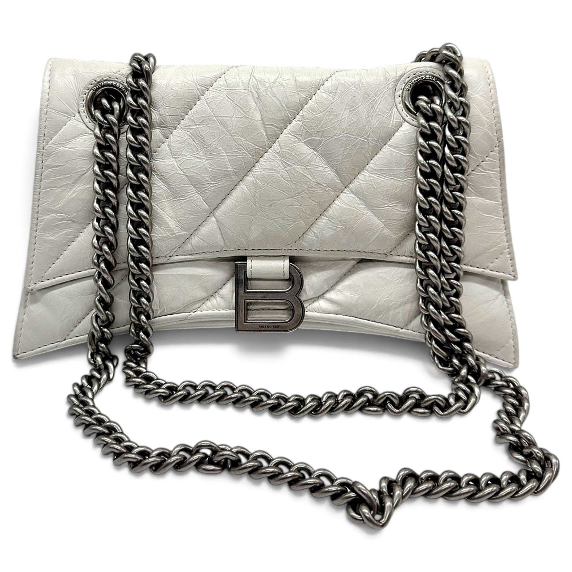 Crush leather handbag