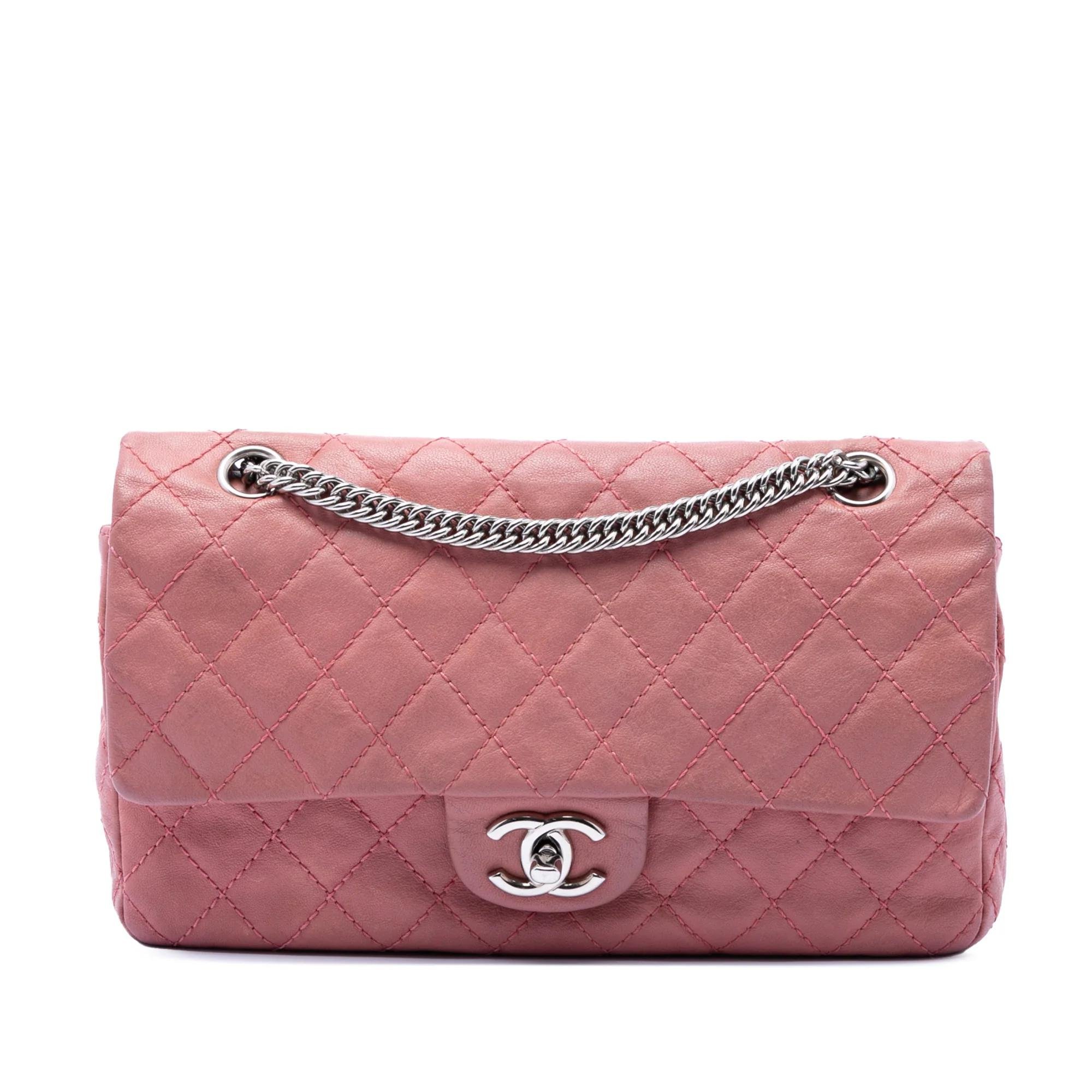 Wallet On Chain Boy Half Flap leather handbag
