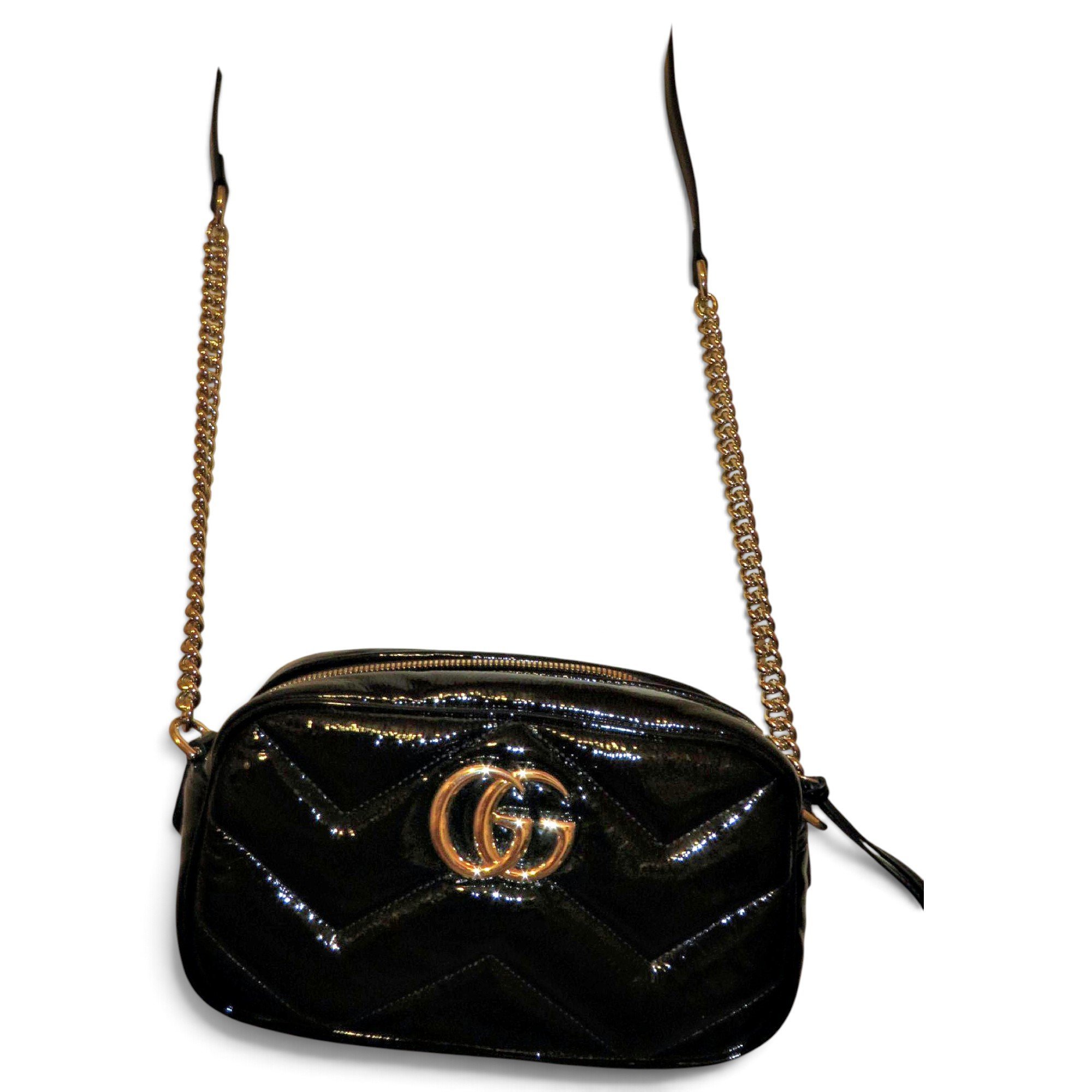 GG Marmont patent leather crossbody bag