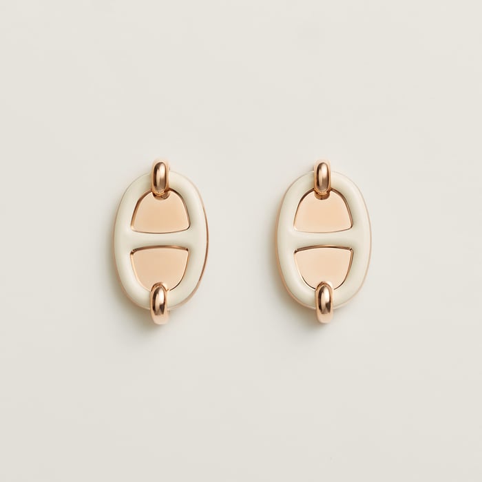 Crème Mini Maillon Earrings
