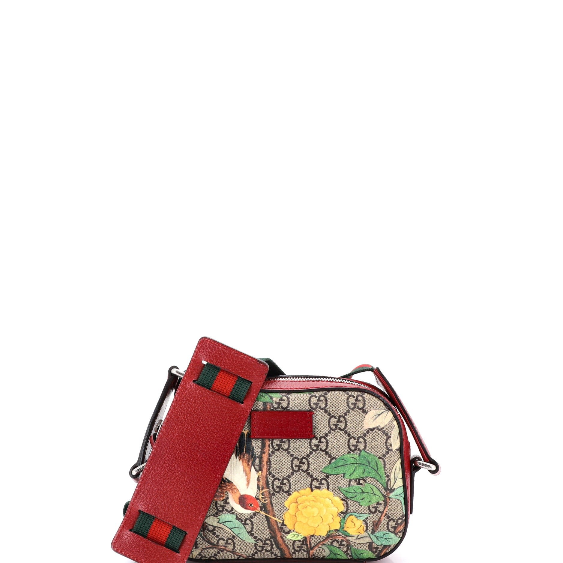 Gucci Camera Shoulder Bag Tian Print GG Coated Canvas Mini