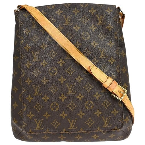 Musette cloth handbag