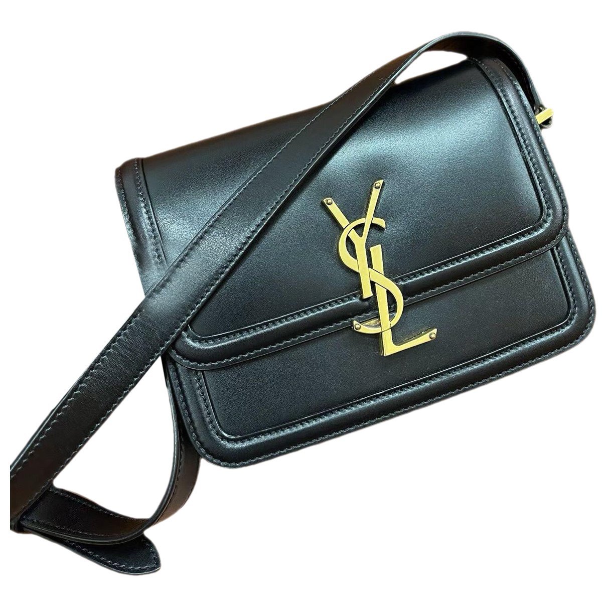Solférino leather handbag