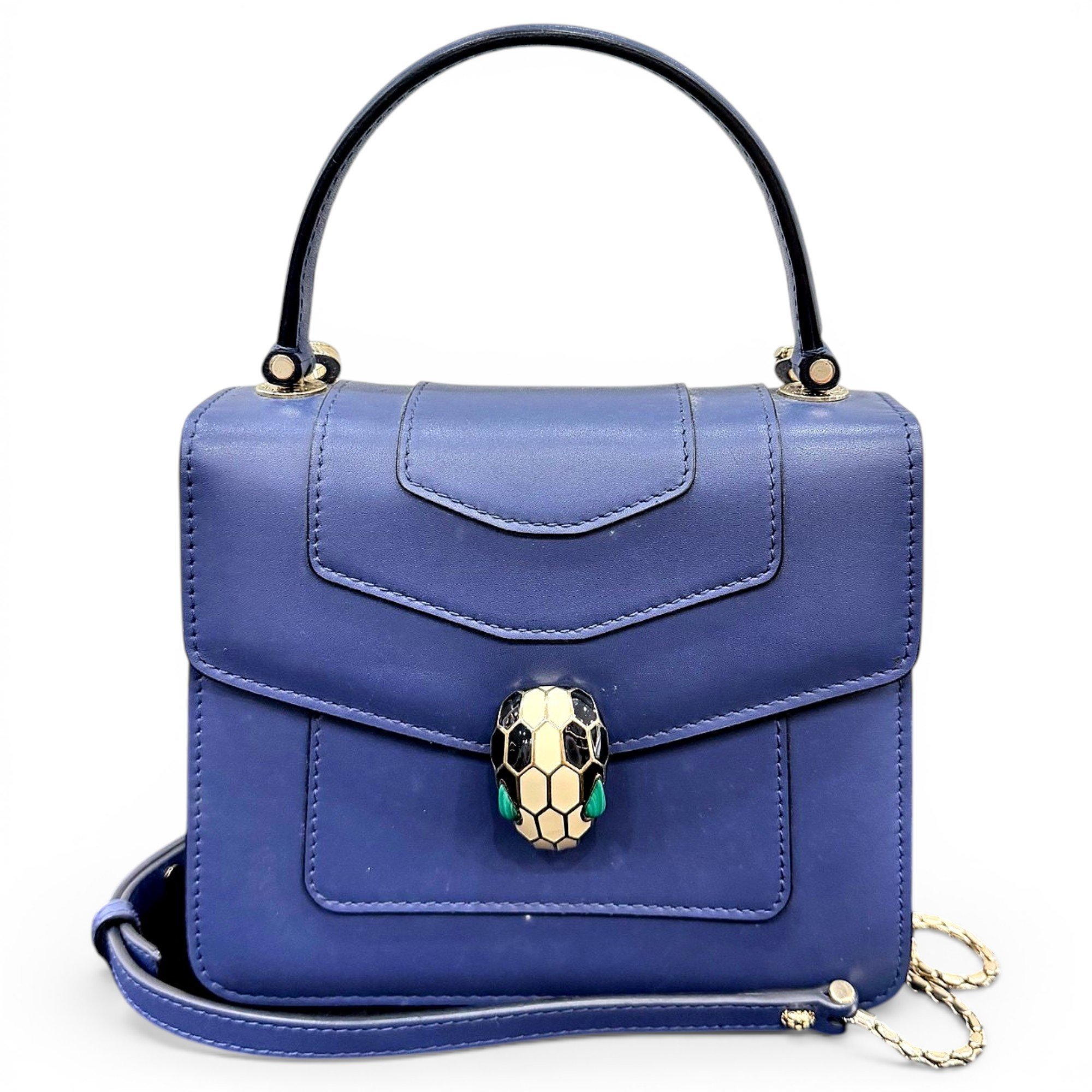 Serpenti leather handbag