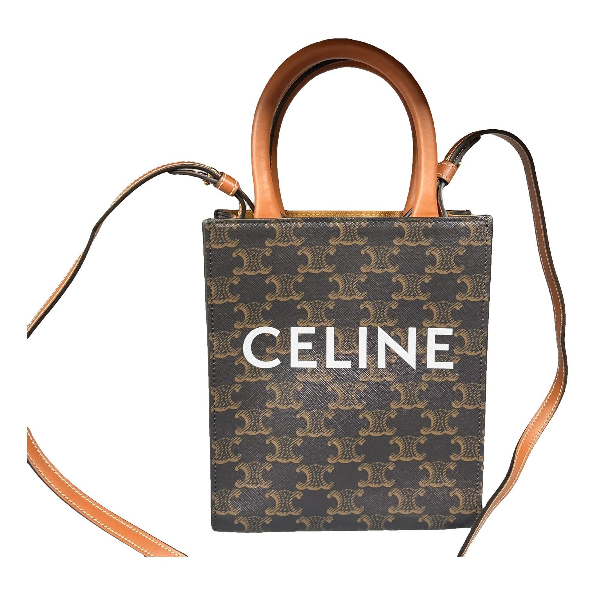 Cabas Vertical leather handbag