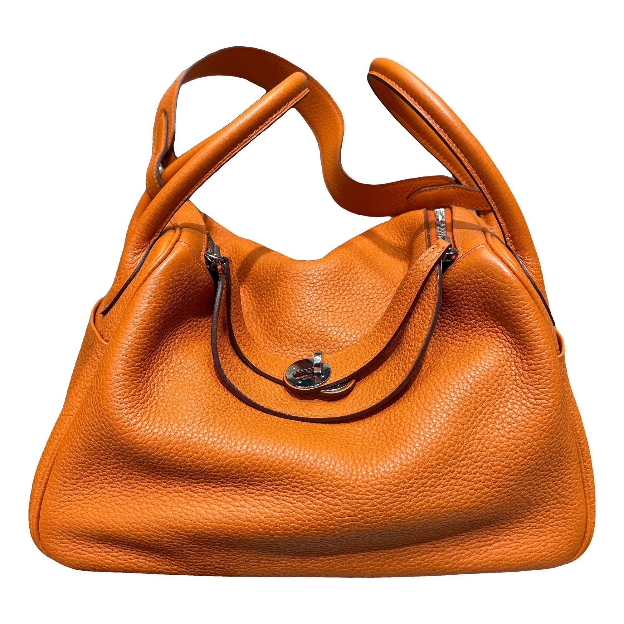 Hermes Lindy Handbag Orange