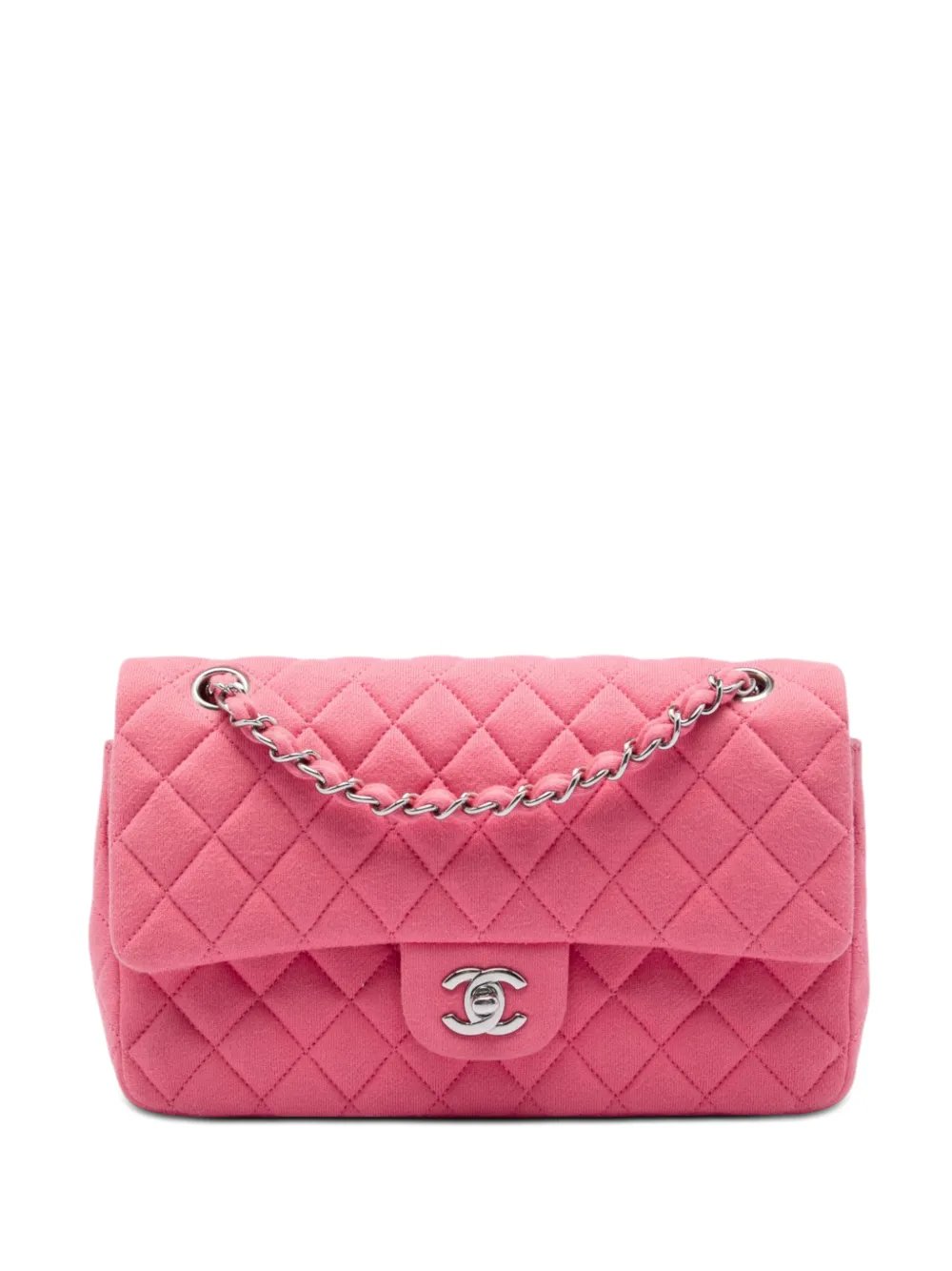 2014 Medium Classic Jersey Double Flap shoulder bag