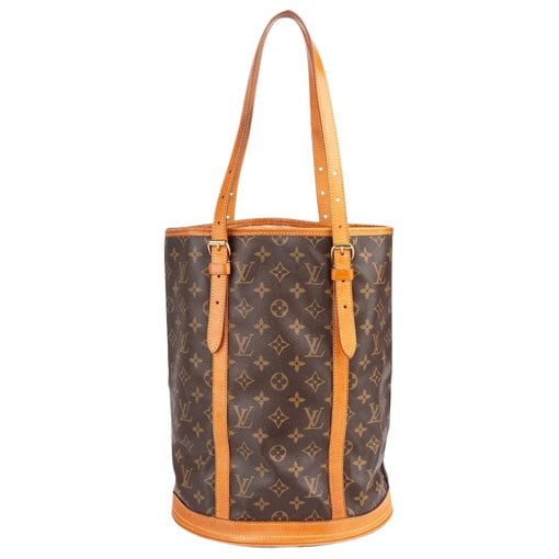 Bucket leather handbag