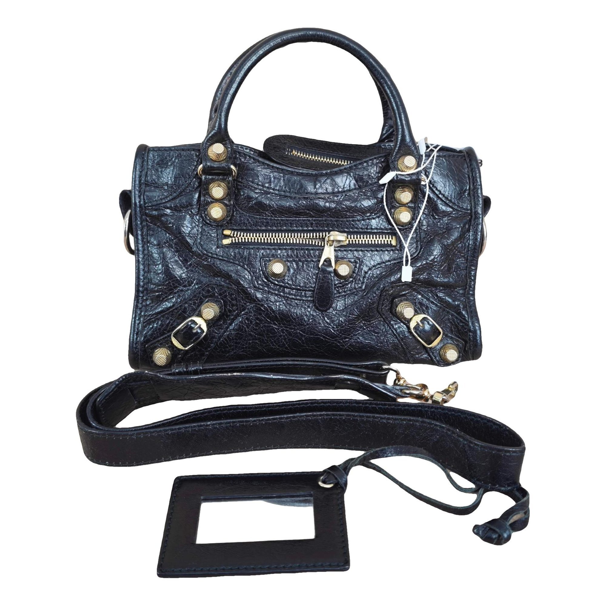 City leather handbag