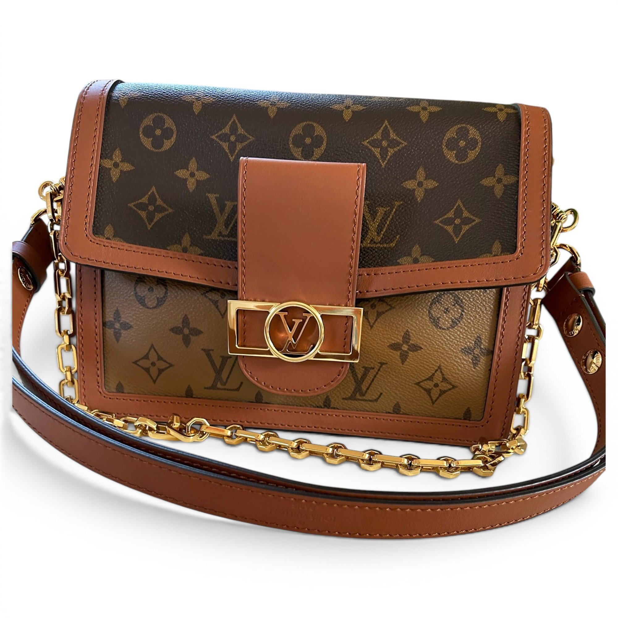 Dauphine leather crossbody bag