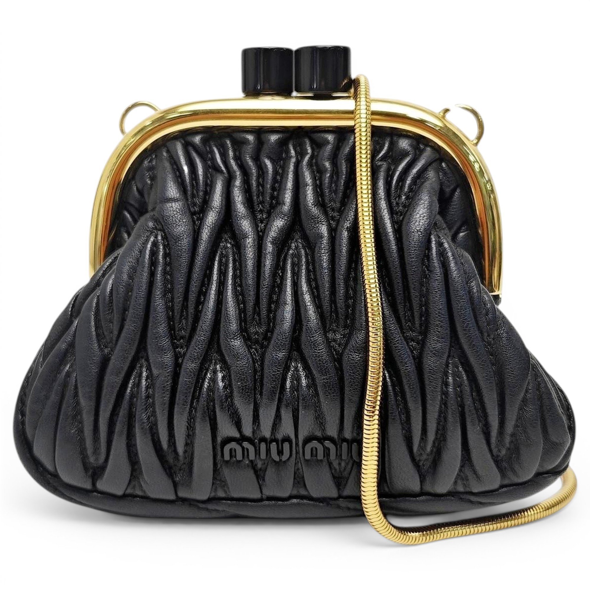 Miu Belle leather handbag