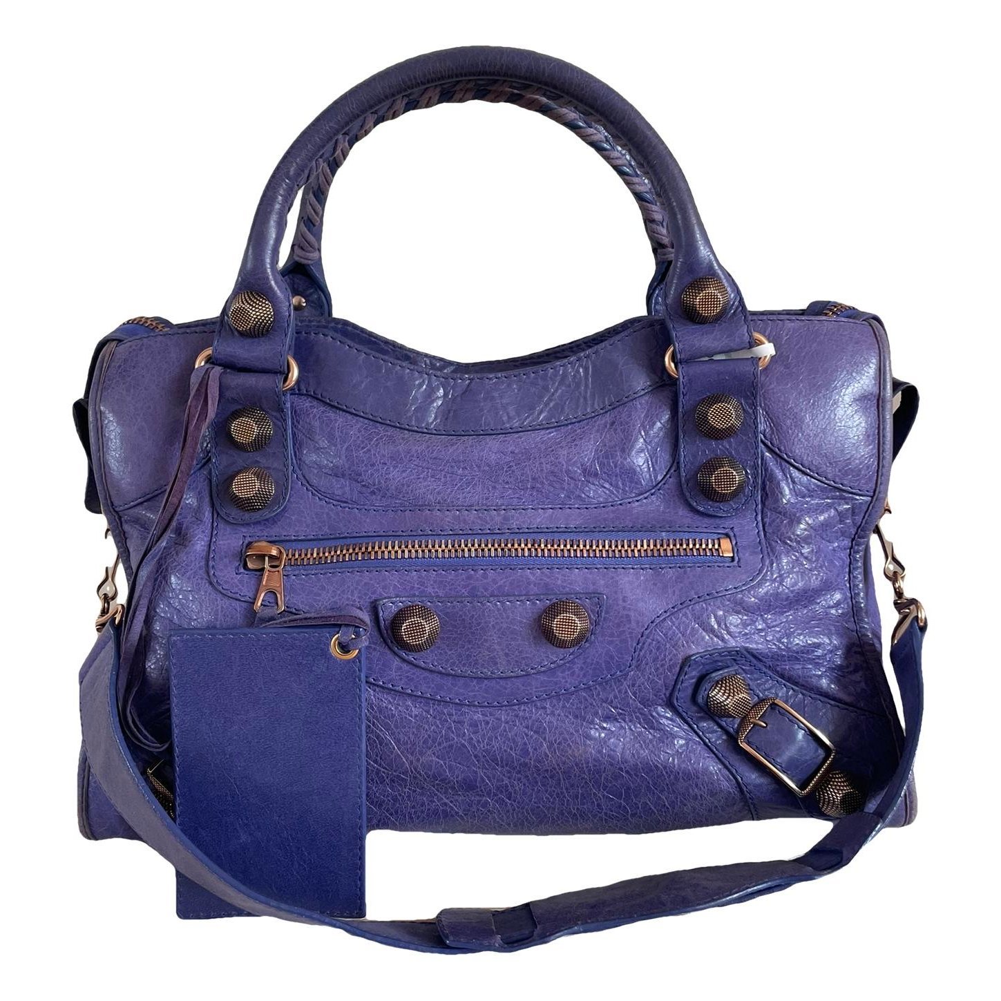 City leather handbag
