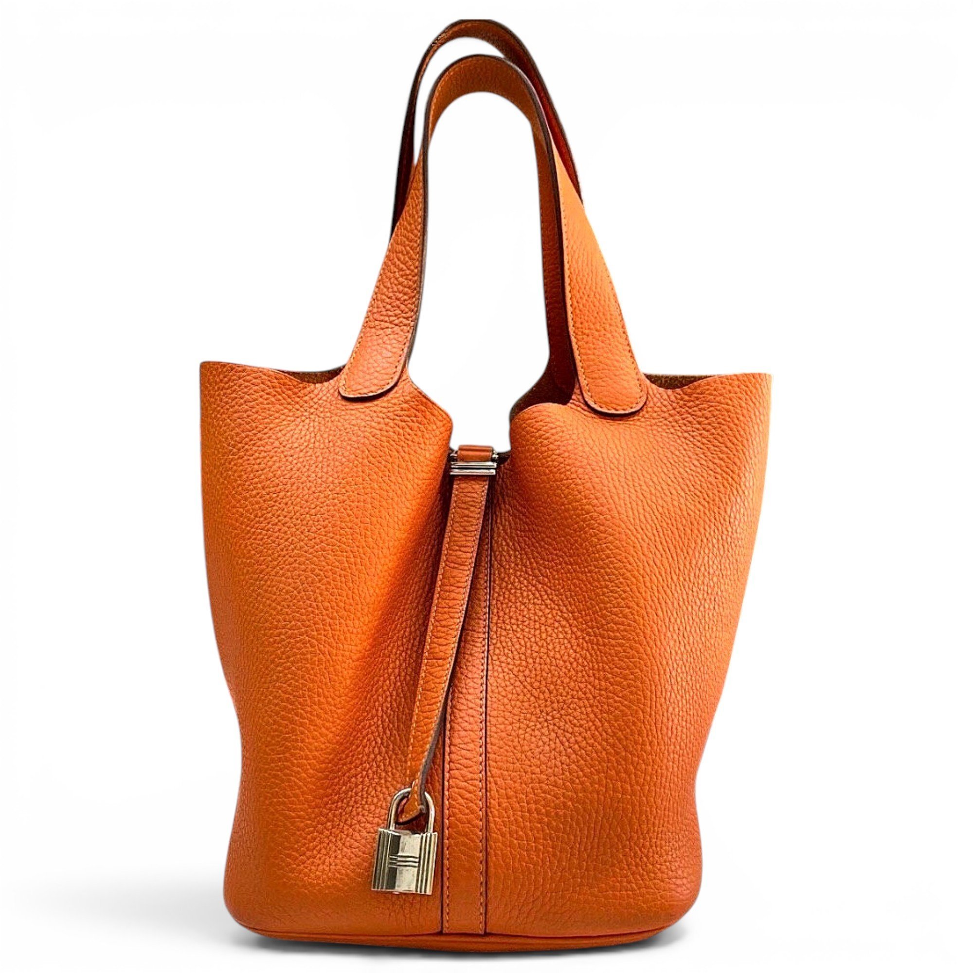 Picotin leather tote