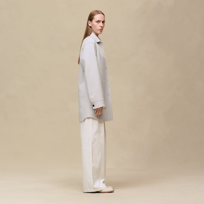 Gris Pervenche Overshirt Coat
