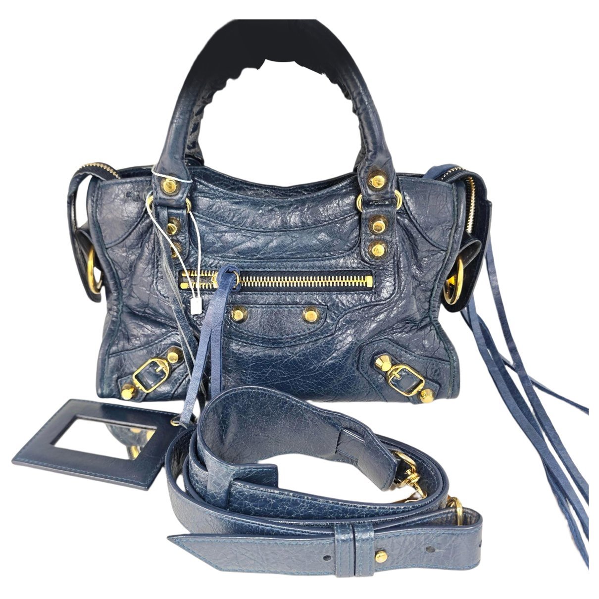City leather handbag
